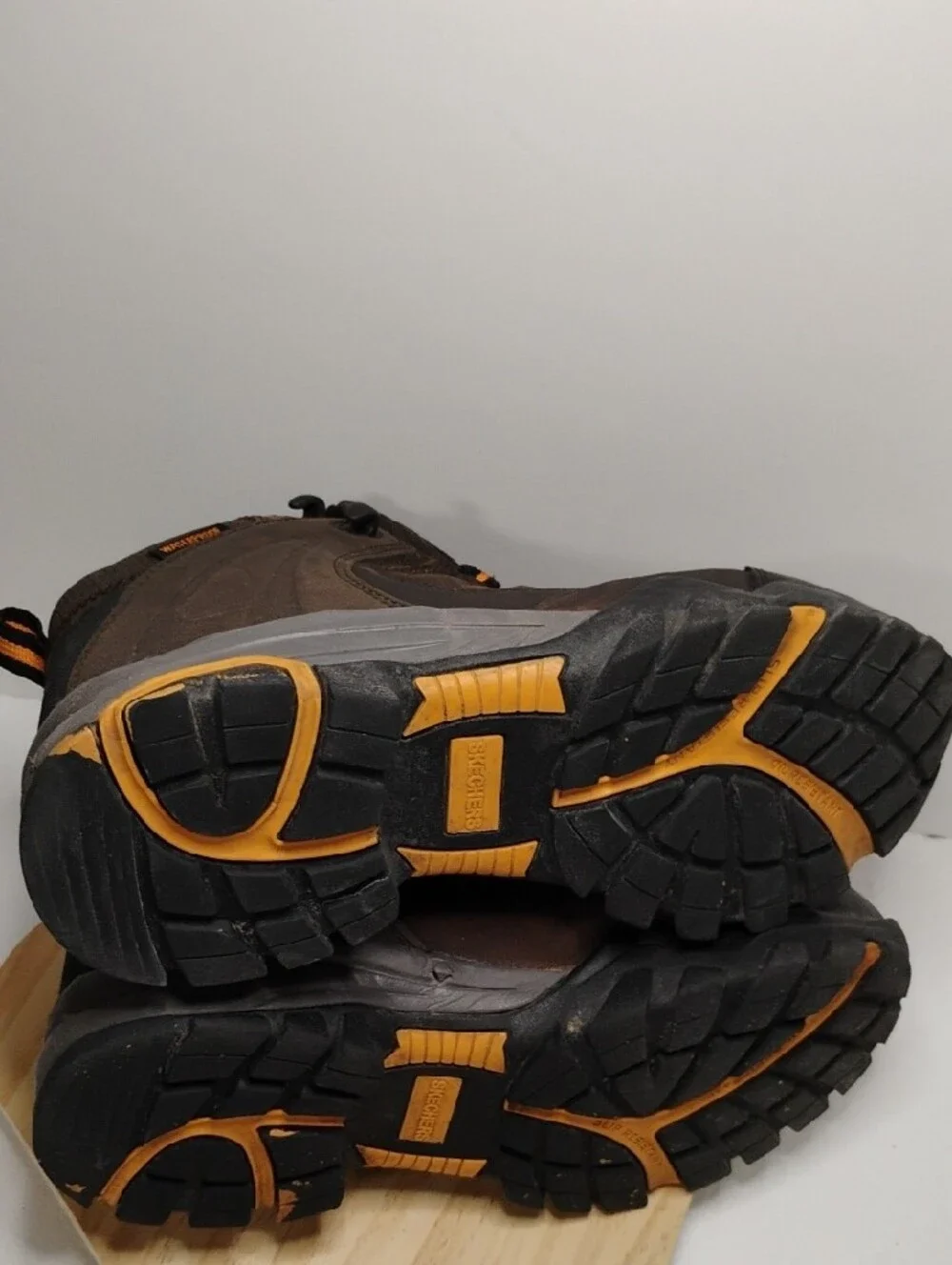 Skechers Brown and Black Steel Toe Men’s Work Boots